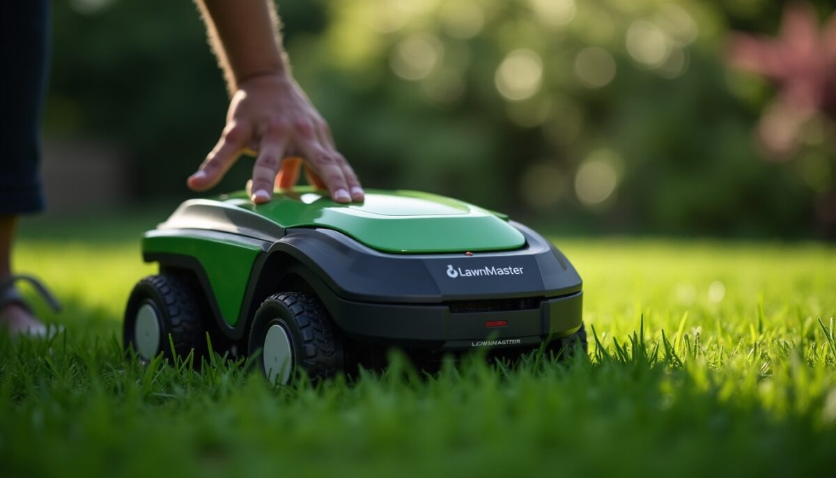 Découverte du LawnMaster OcuMow DM16-150 : l'innovation du robot tondeuse sans fil